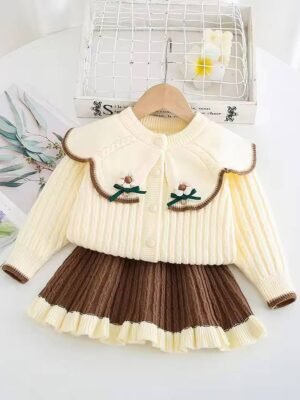 Ensemble fillette marron