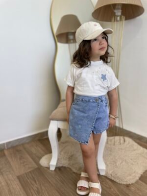 Ensemble shorte jupe en jean🇹🇷