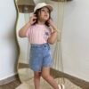 Ensemble shorte jupe en jean🇹🇷